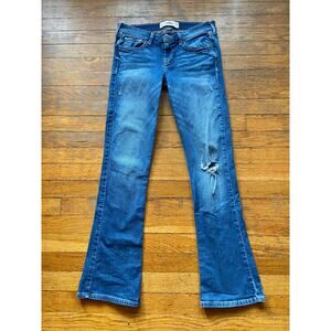 HOLLISTER Distressed Low-Rise Straight Jeans sz 28w/31L